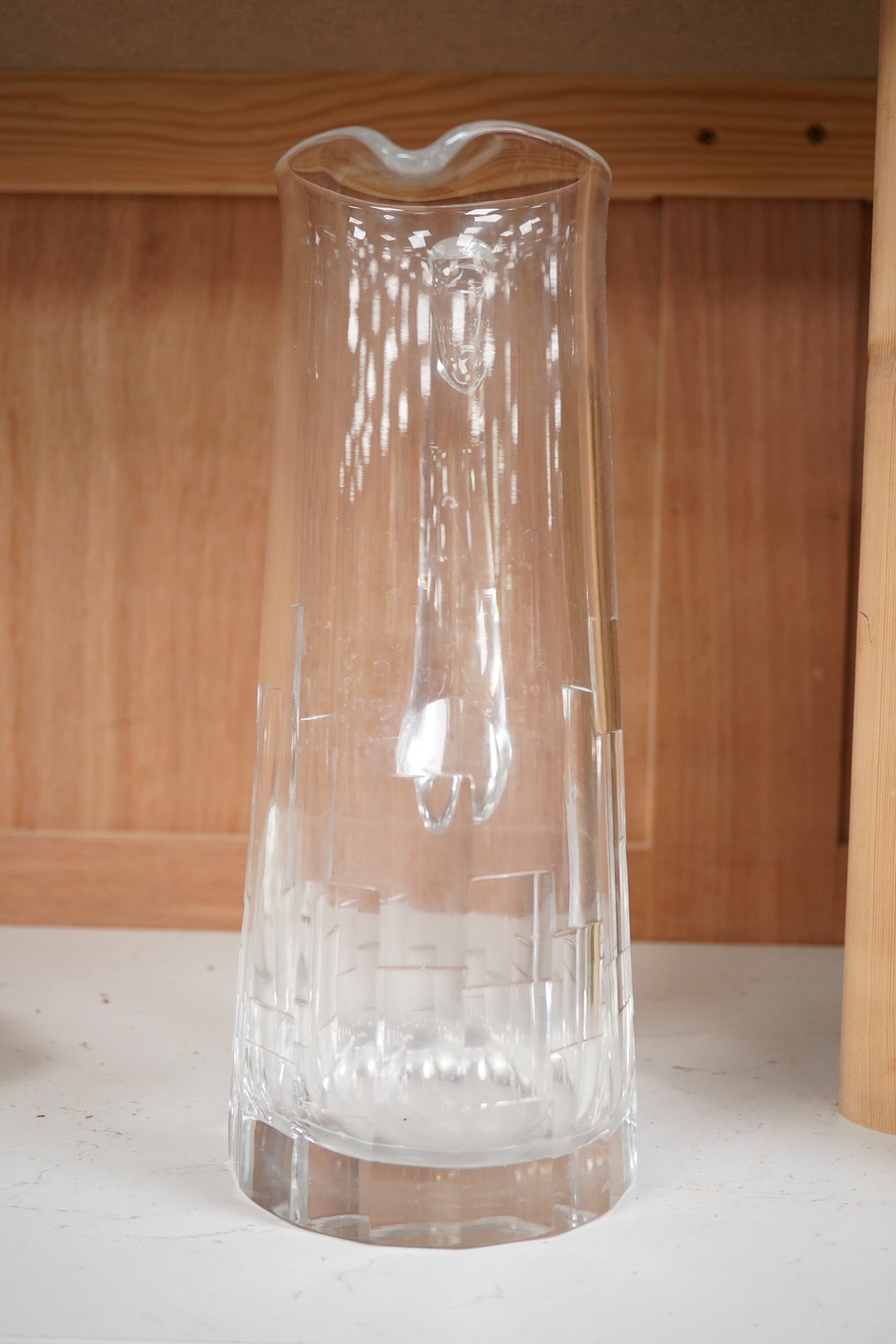 A Jasper Conran for Stuart crystal ‘Ice Martini’ jug, 27cm high. Condition - good